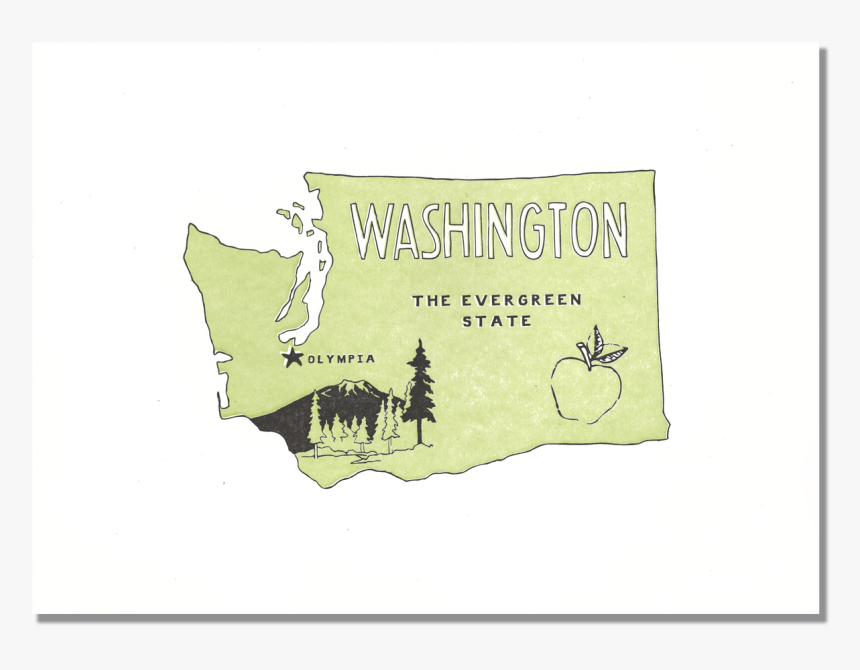 Washington State Print - Illustration, HD Png Download, Free Download
