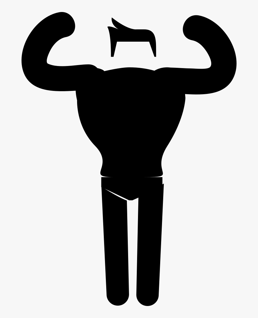 Muscular Man Showing His Muscles - Muscle Man Icon, HD Png Download, Free Download