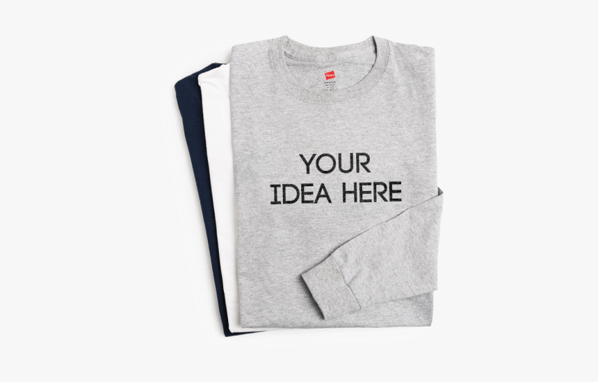 Grey T Shirt Template Png - Your Idea Here Shirt, Transparent Png - kindpng