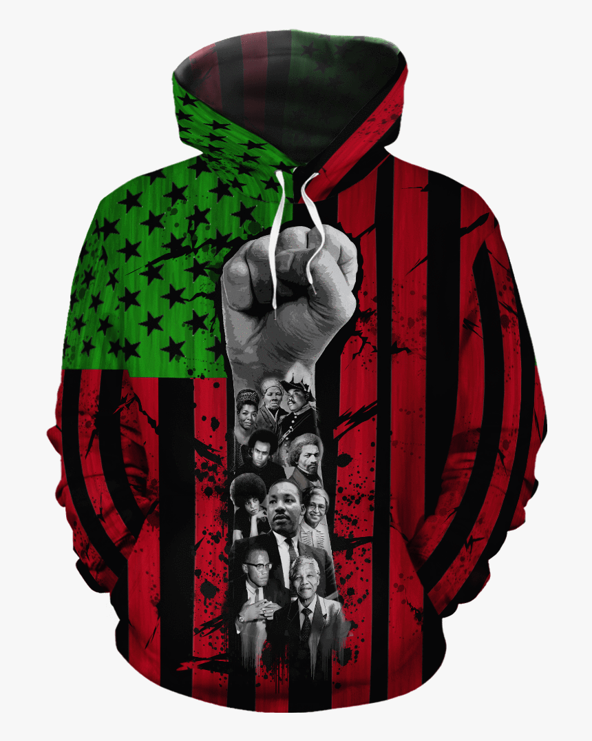 Raised Fist & Flag All-over Hoodie"
 Class= - Hoodie, HD Png Download, Free Download