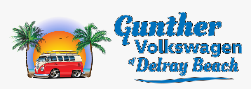Gunther Volkswagen Delray Beach - Vw Bus Cartoon, HD Png Download, Free Download