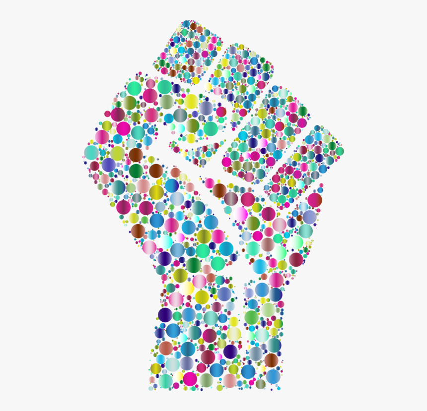 Symmetry,area,line - Colorful Fist, HD Png Download, Free Download