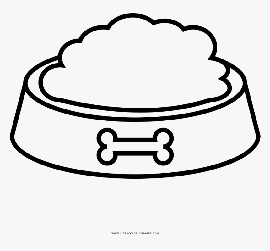 Dibujo De Comida De Perro Para Colorear - Dog Food Drawing Png, Transparent Png, Free Download