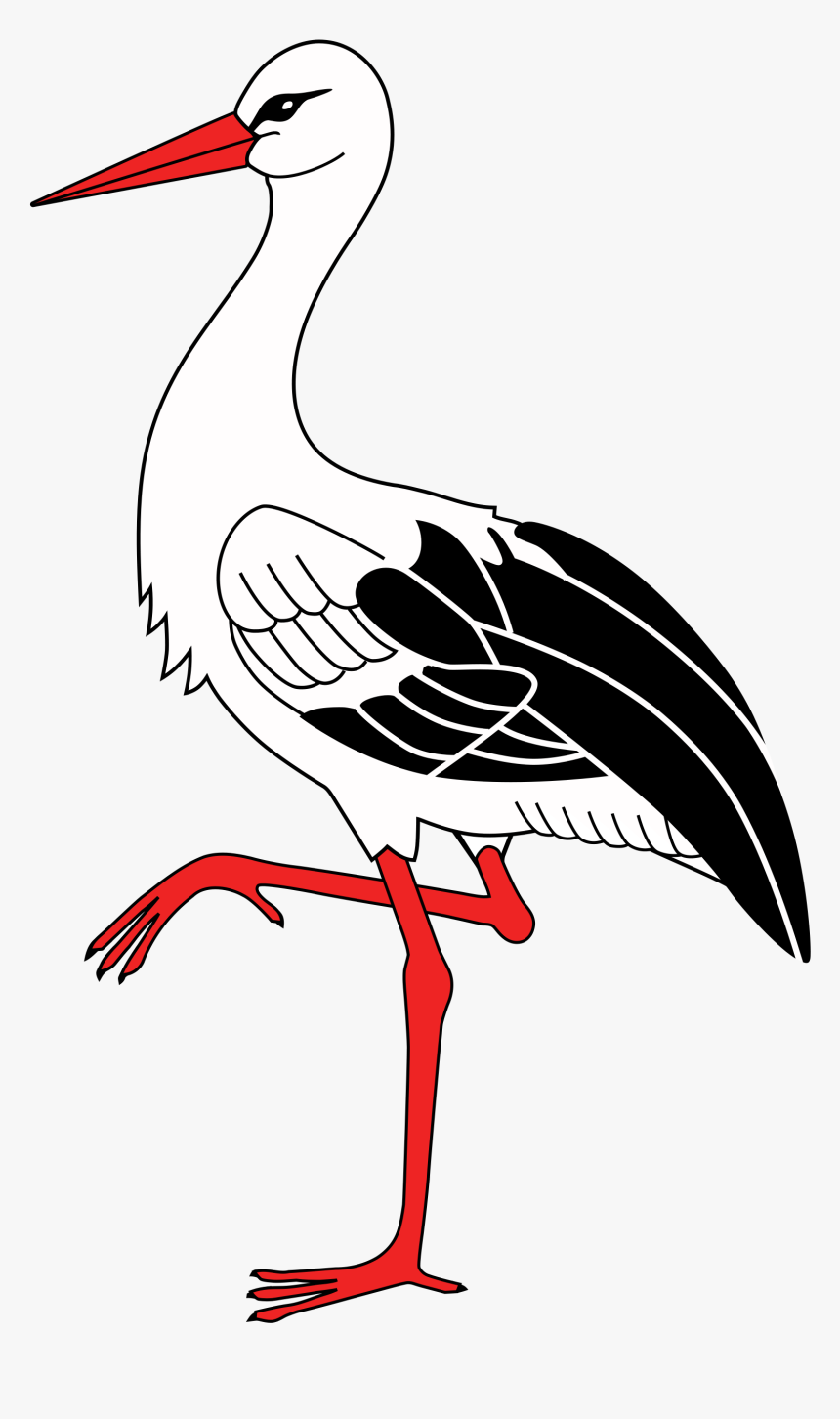 Animated Stork Png Image - Cigogne Dessin, Transparent Png, Free Download