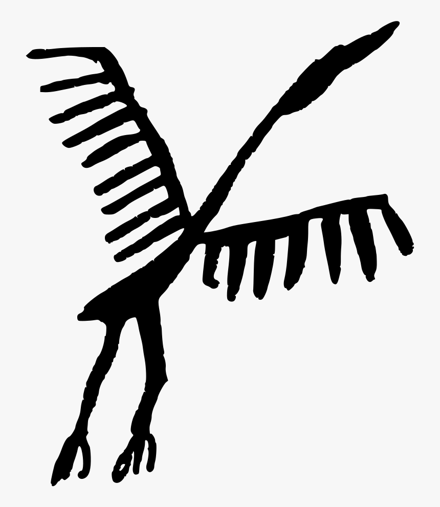 Rock Art Stork Png Clip Arts - Cave Painting Png, Transparent Png, Free Download