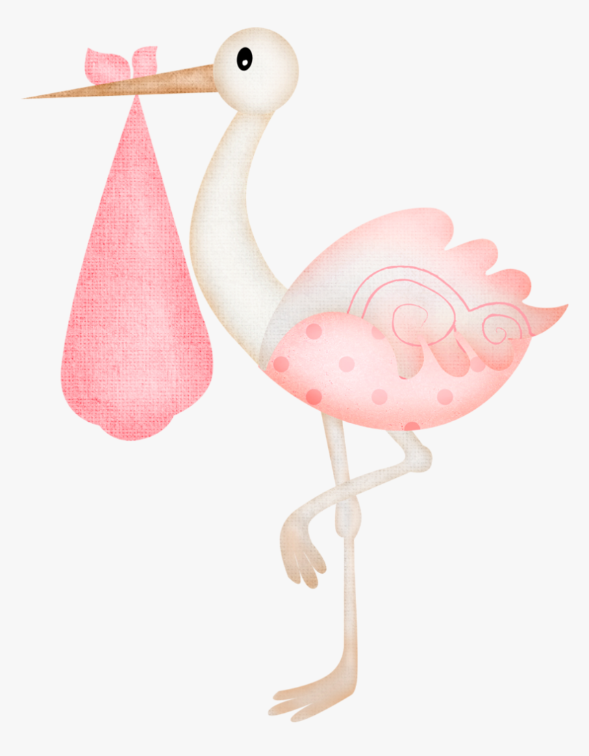 Stork Baby Shower Girl - Baby Shower Girl Clipart, HD Png Download, Free Download