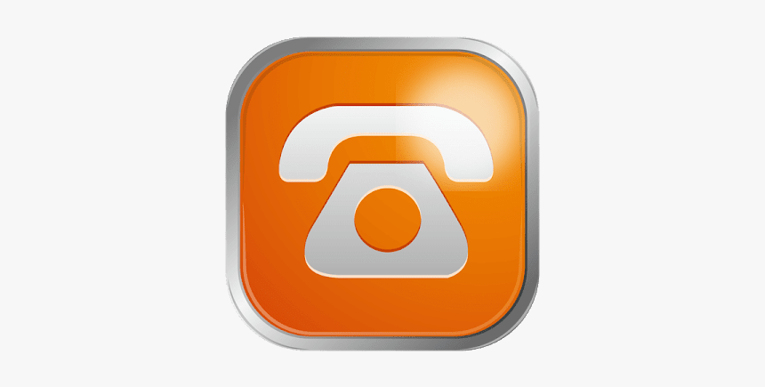 #telefone #telephone @lucianoballack - Orange Telephone Icon, HD Png Download, Free Download