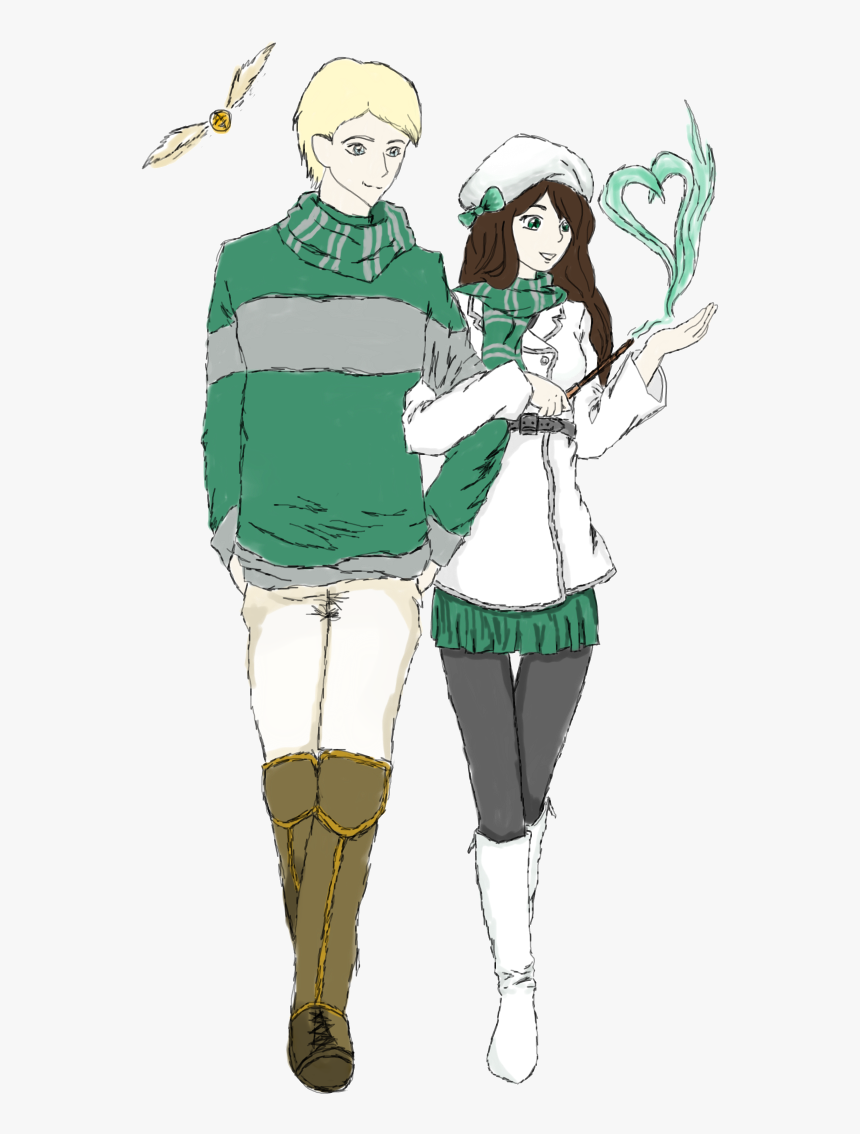 Draco Malfoy And Astoria Greengrass Fanart , Png Download - Fanart Astoria Greengrass And Draco Malfoy, Transparent Png, Free Download