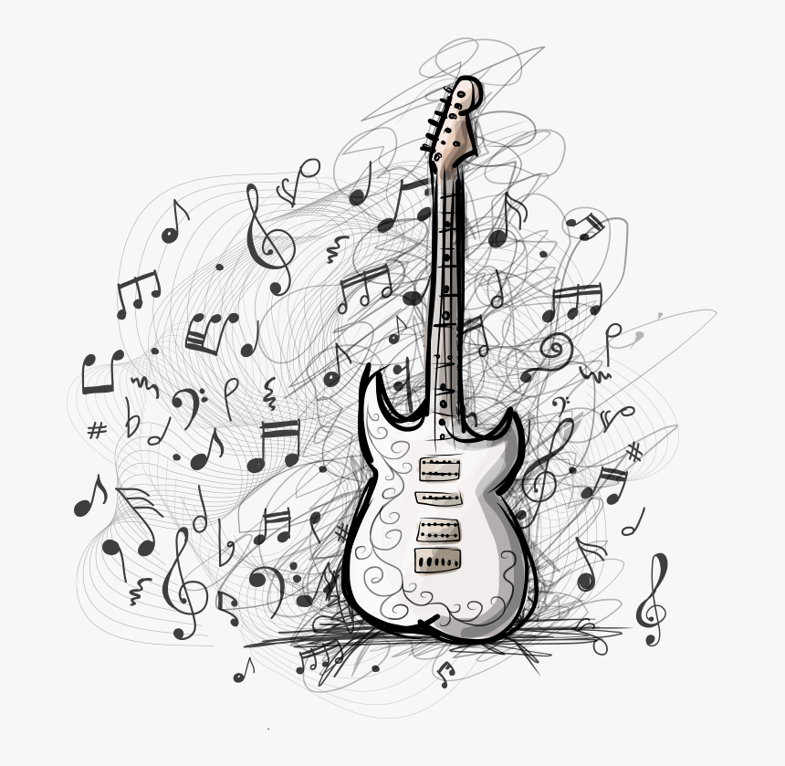 Sketch Guitar Designs Art, HD Png Download, Free Download