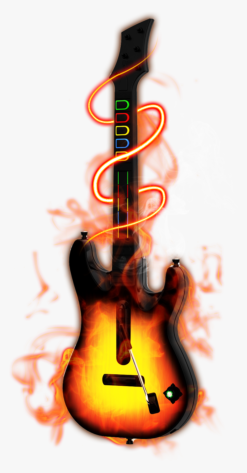 , F - Guitarra Electrica Con Fuego Png, Transparent Png, Free Download