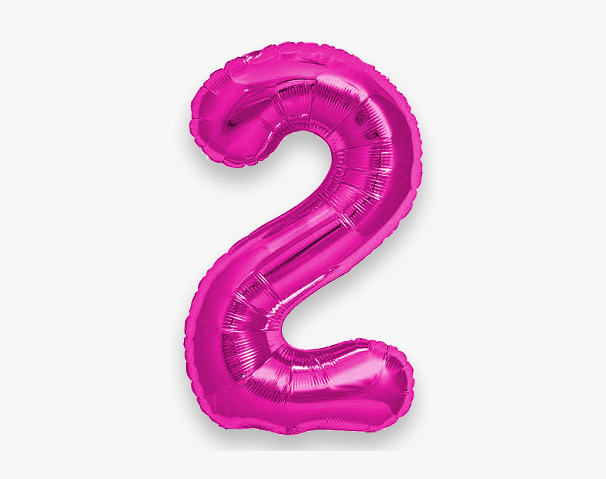 Pink - Number 2 Foil Balloon Png, Transparent Png, Free Download