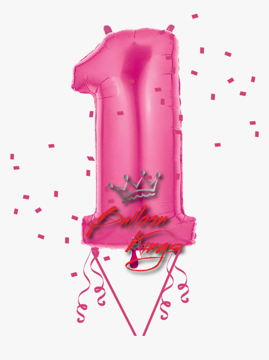 Pink Number - Pink 1 Balloon Png, Transparent Png, Free Download