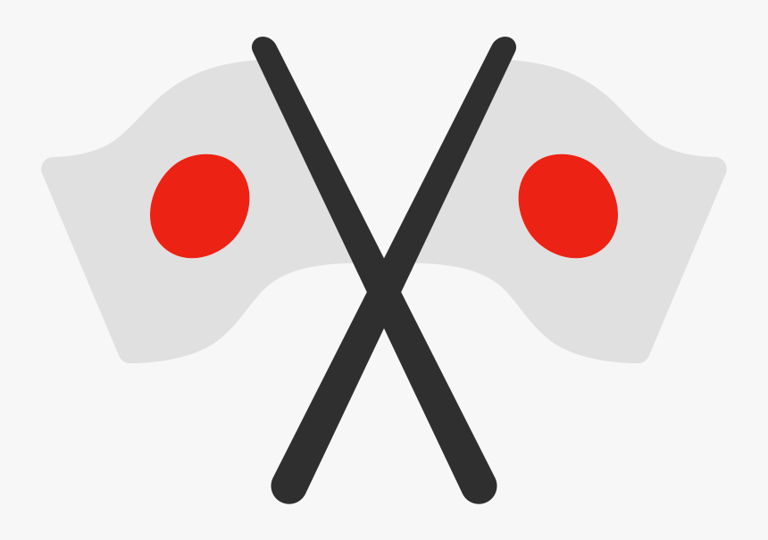 Crossed Flags Japan Emoji, HD Png Download, Free Download