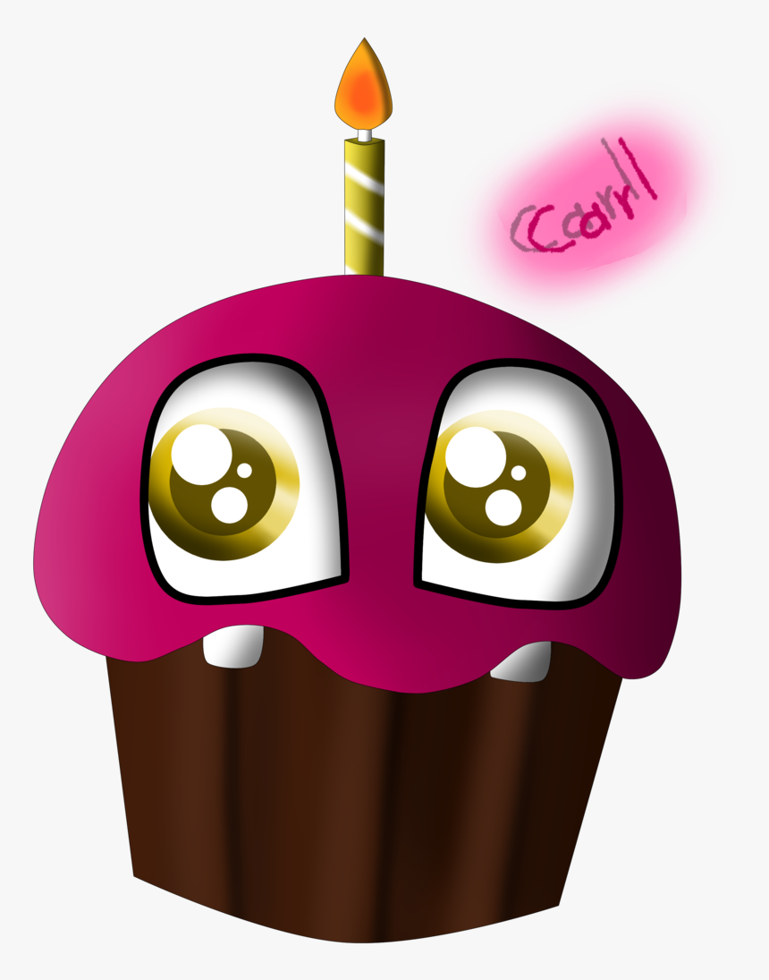 Carl - Species - Animatronic Cupcake - Birthday - Carl The Cupcake Fanart, HD Png Download, Free Download