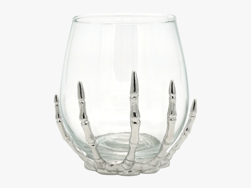 Metal Skeleton Hand Stemless - Skeleton Wine Glasses, HD Png Download, Free Download