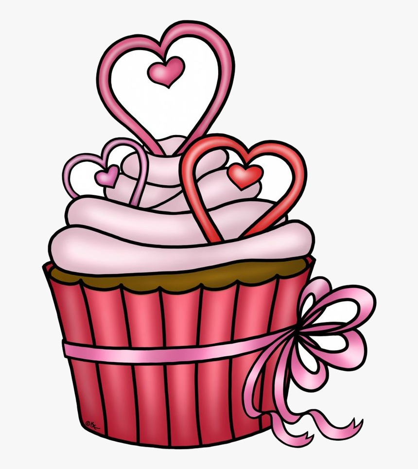 Cupcake X Best Images Muffins Backen And Birthday Transparent - Heart Cupcake Coloring Pages, HD Png Download, Free Download