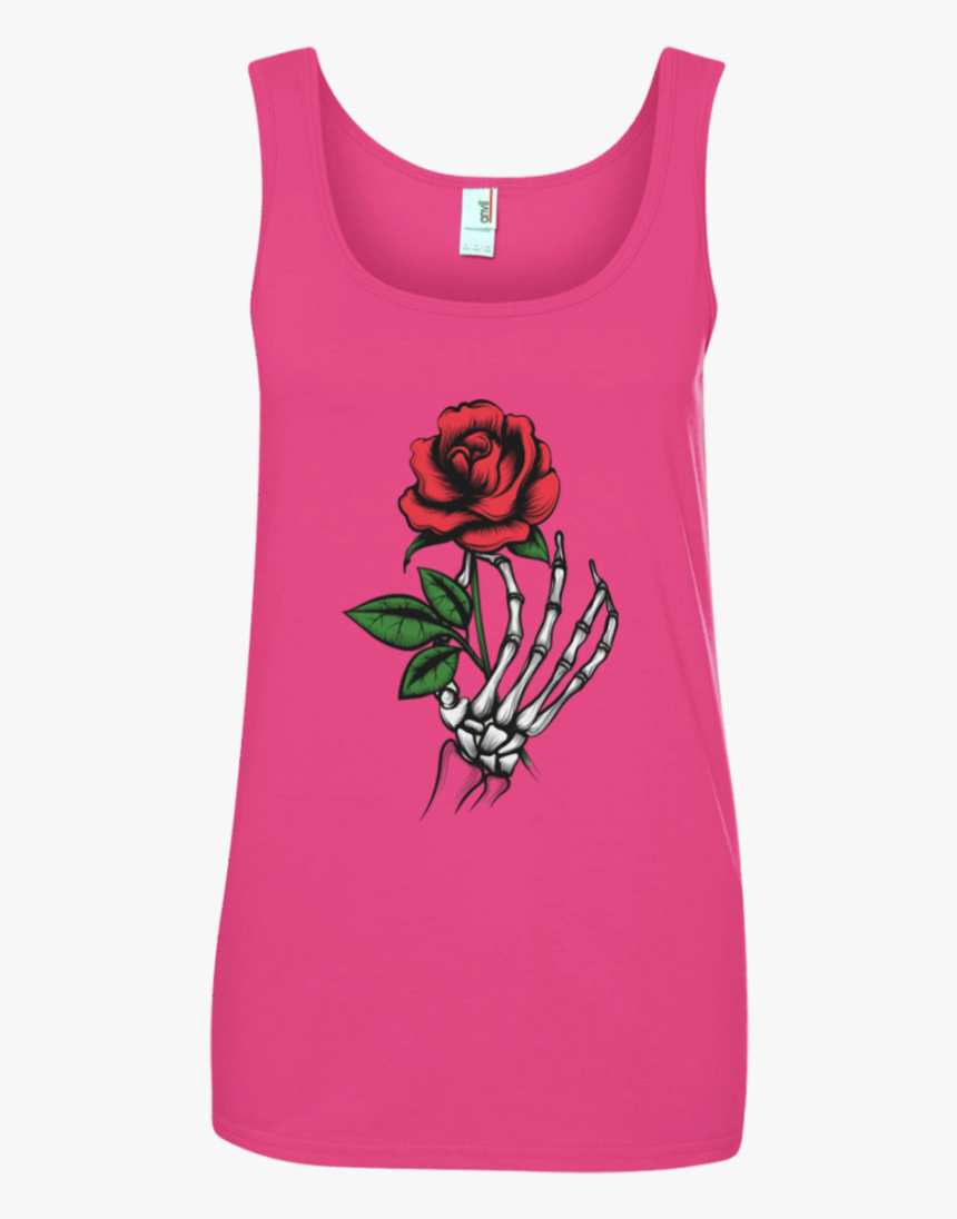 Skeleton Hand Rose Ladies - Shirt, HD Png Download, Free Download