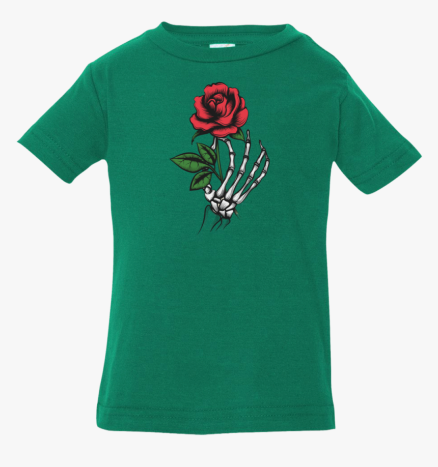 Skeleton Hand Rose Infant Jersey T-shirt - Versace Mickey Mouse T Shirt, HD Png Download, Free Download