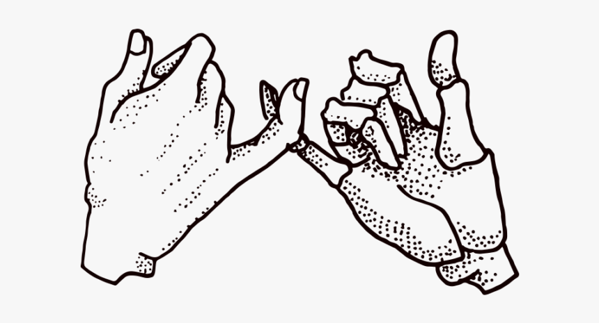 Pinky Promise With Skeleton Hand - Skeleton Hand Pinky Promise, HD Png Download, Free Download