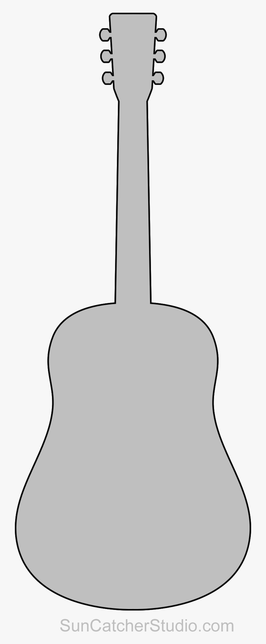 Scroll Saw Guitar Pattern, HD Png Download, Free Download