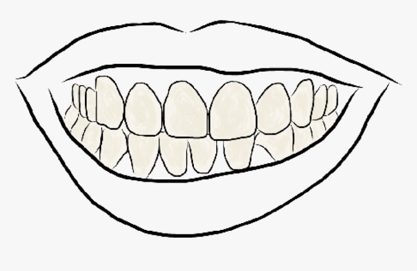 Free Png Download Outline Image Of Teeth Png Images - Teeth Drawing Png, Transparent Png, Free Download