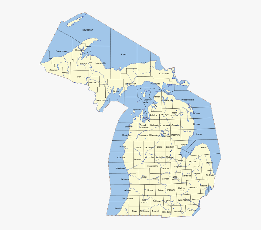 Keweenaw Bay On Michigan Map, HD Png Download, Free Download