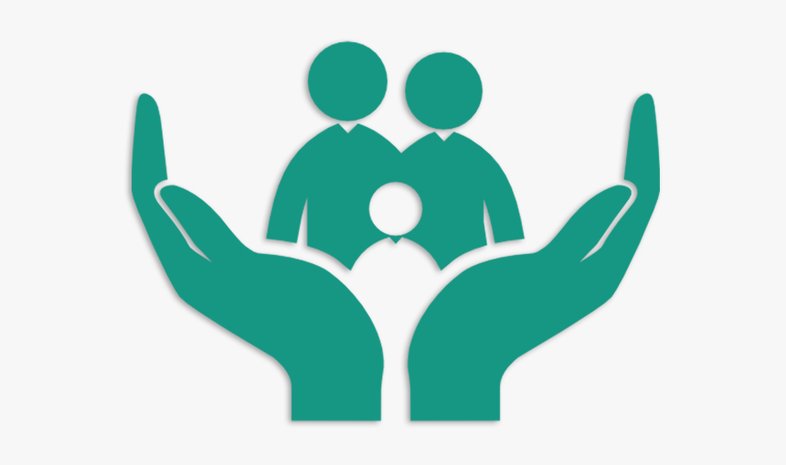 Picture Of Hands Supporting The Outline Of A Family - Derecho A La Seguridad Social, HD Png Download, Free Download