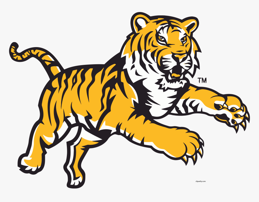 Transparent Jump Png - Transparent Lsu Tiger Logo, Png Download, Free Download