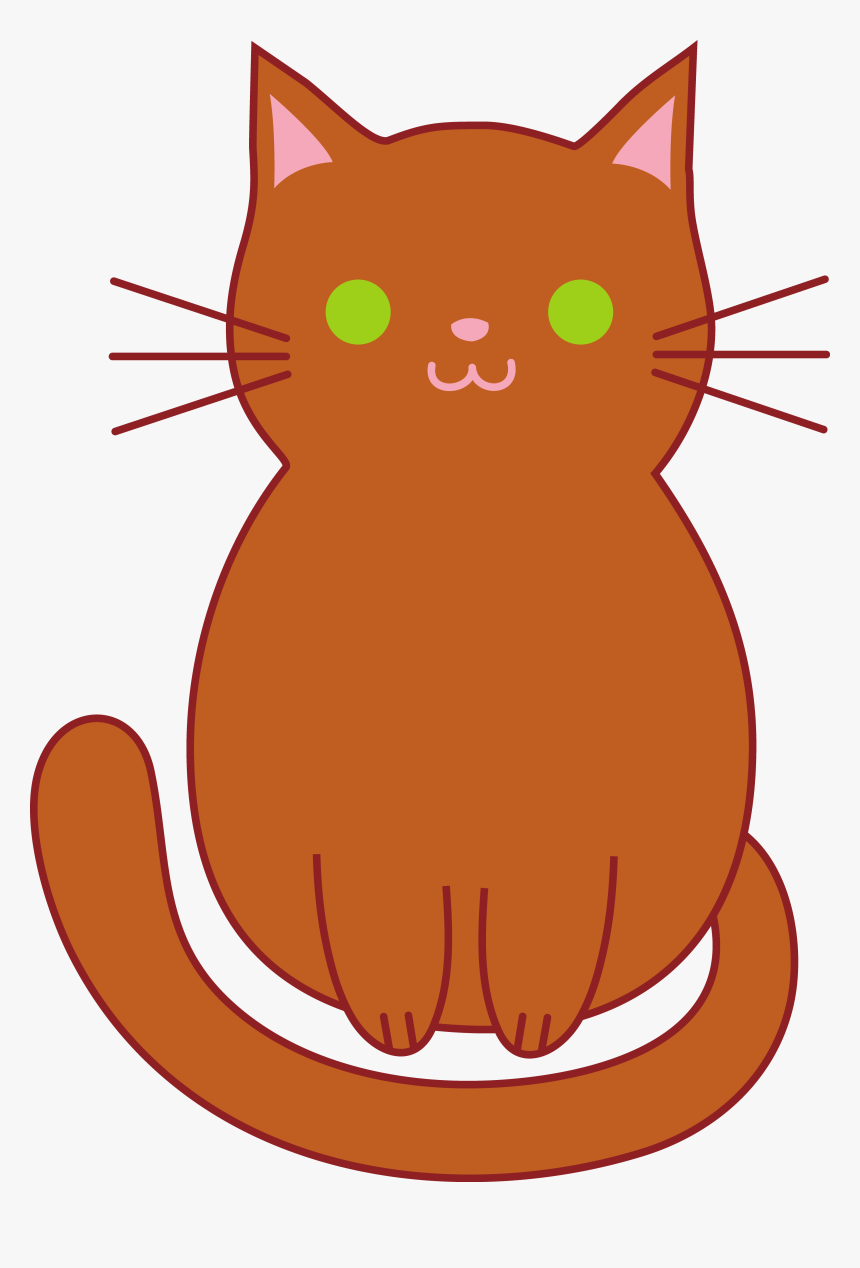 Cat Clipart Fat Cute - Cartoon Free Clip Art Cat, HD Png Download, Free Download