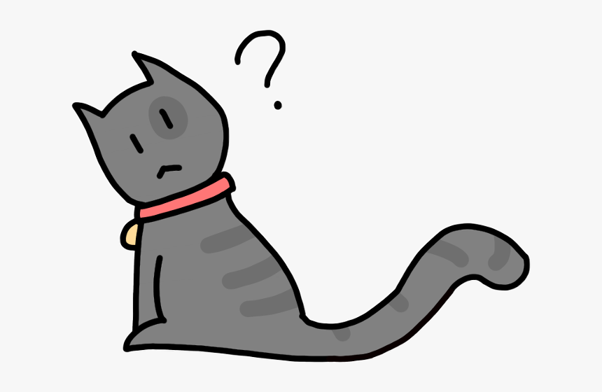confused cat clipart drawing