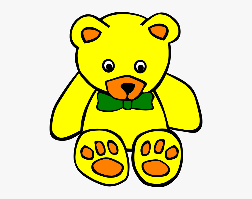 Teddy 3 Clip Art At Clker - Stuffed Toy Clipart Black And White, HD Png Download, Free Download