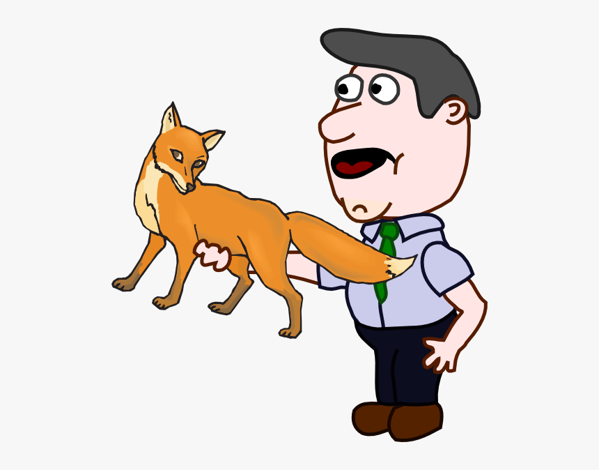 Man Holding A Fox Svg Clip Arts - Example Of No Work Is Done, HD Png Download, Free Download