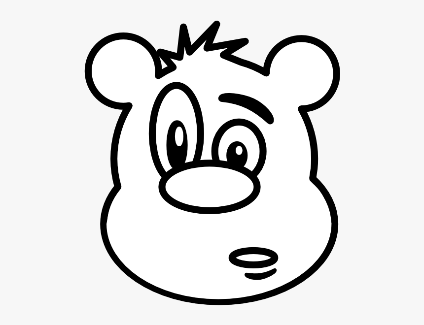 Teddy Bear Black And White Teddy Bear Clip Art Black - Cartoon Bear Images Black And White, HD Png Download, Free Download