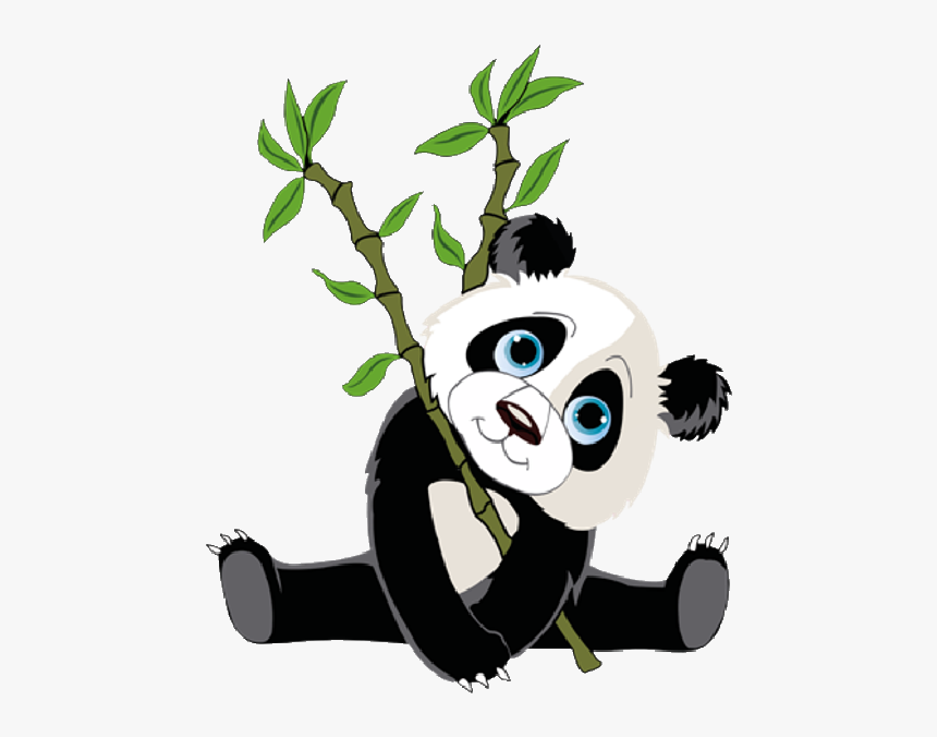 Panda With Bamboo Clipart, HD Png Download, Free Download