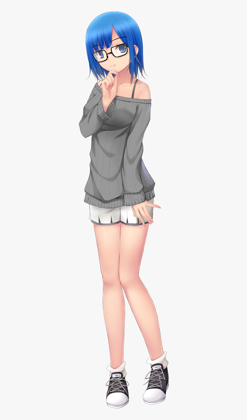 #huniepop #nikki #bluehair #cute #freetoedit - Nikki Huniepop, HD Png Download, Free Download