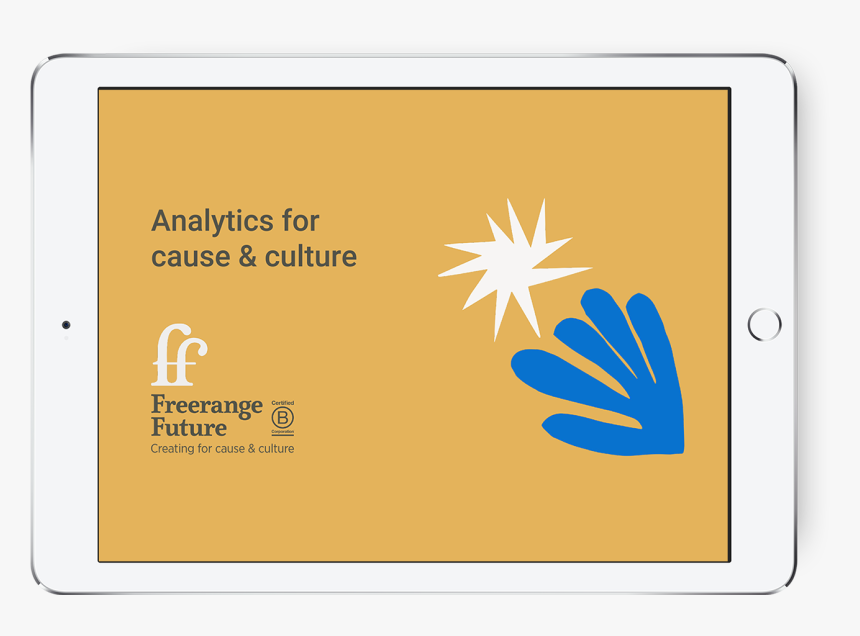 An Ipad Displays A Slide Titled "analytics For Cause - Sign, HD Png Download, Free Download