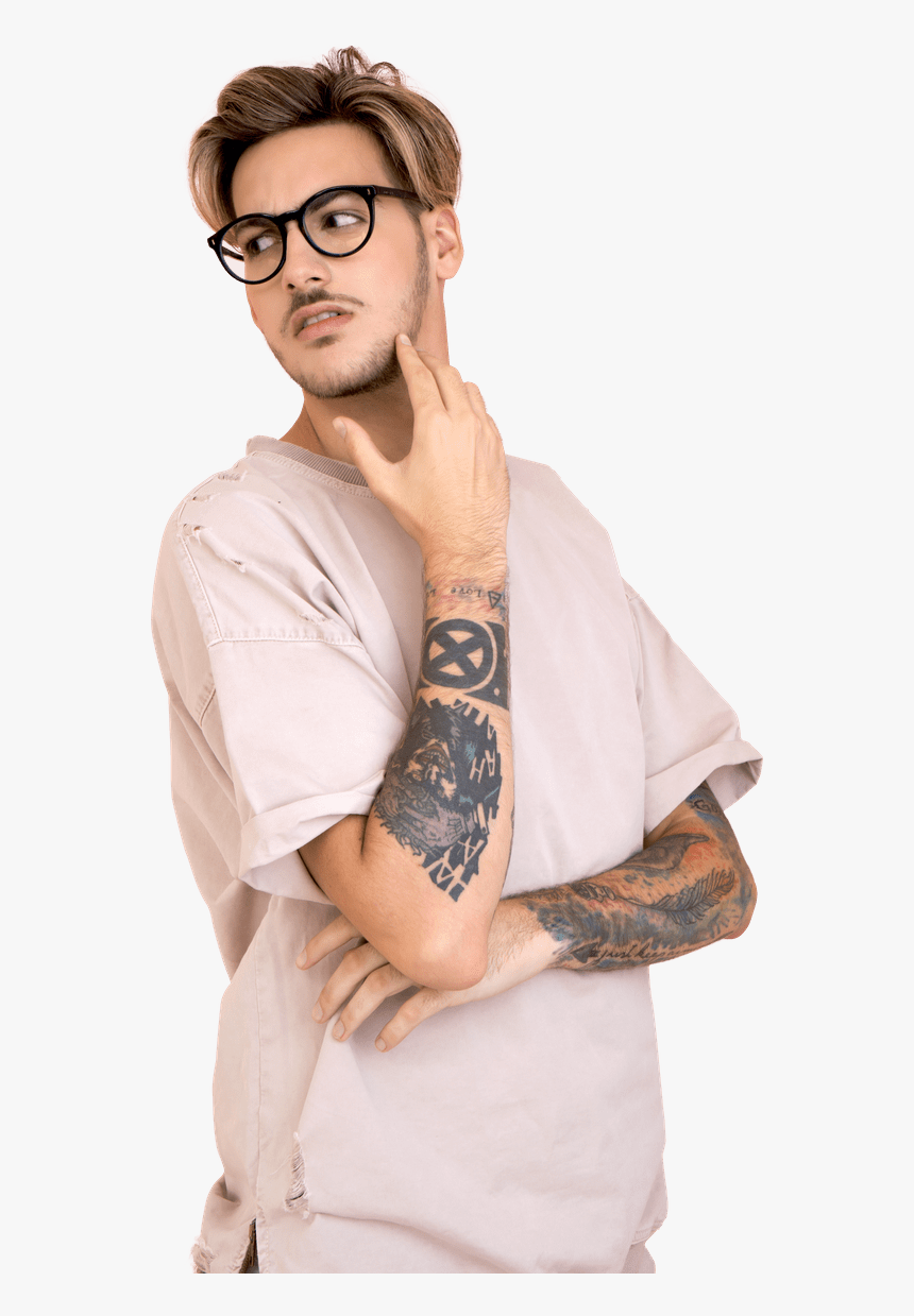 People - Young Man With Tattoo, HD Png Download, Free Download