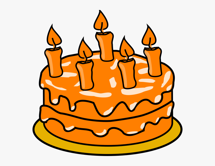 Birthday Cake Clipart Orange - Birthday Cake Clip Art, HD Png Download, Free Download
