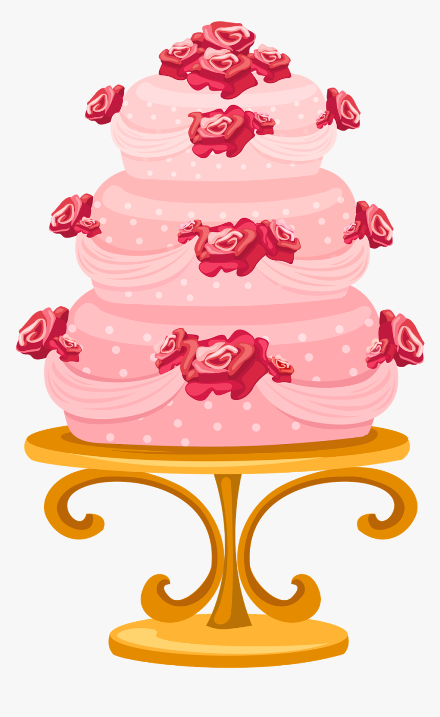 Wedding Cake Clipart Elegant Dessert - Cake On Stand Png, Transparent Png, Free Download