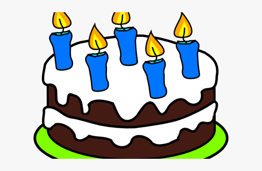 Birthday Cake 5 Candles Clipart, HD Png Download, Free Download