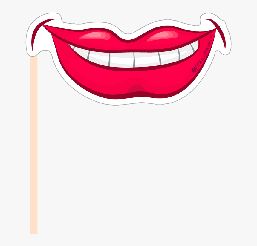 Lady Vector Lips - Lip Photobooth Png, Transparent Png, Free Download