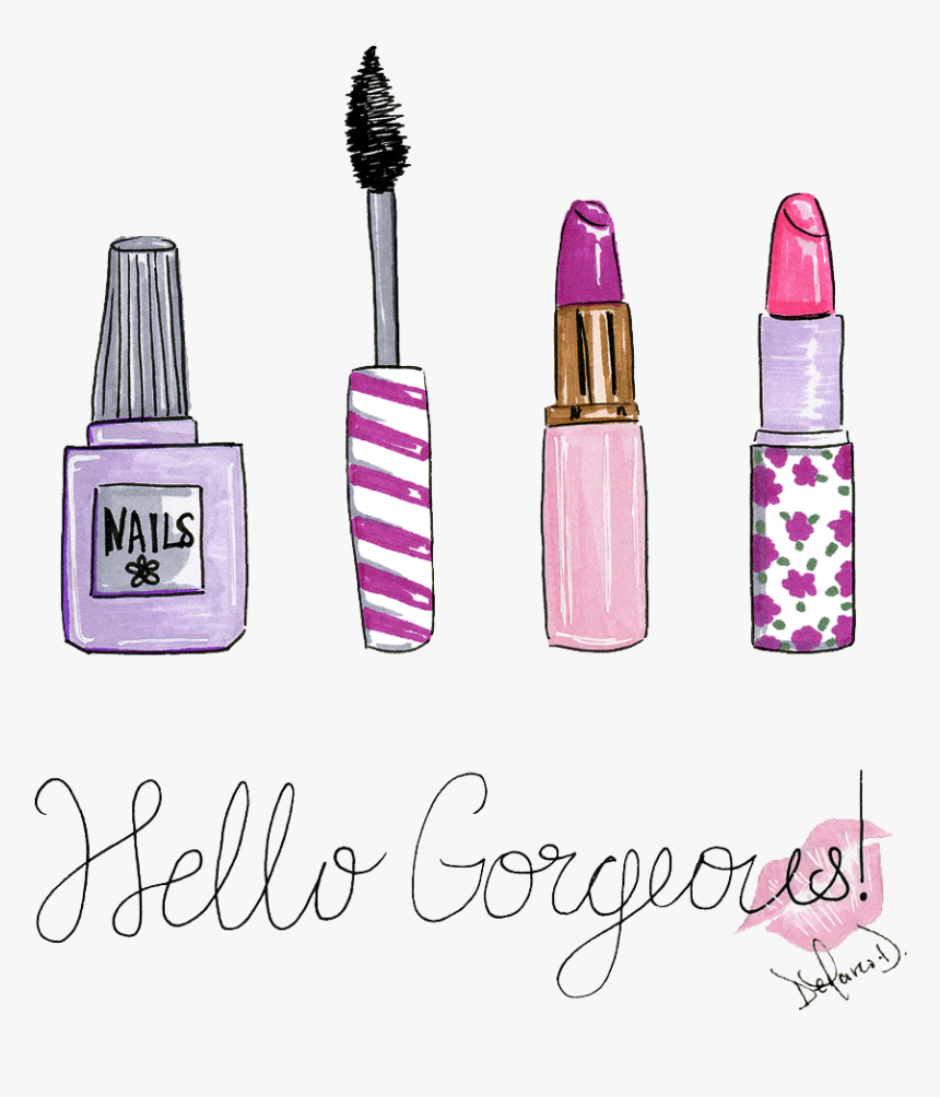 Makeup Girly Illustration , Png Download - Mascara, Transparent Png, Free Download