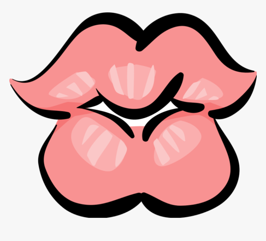 Vector Illustration Of Mouth Lips Ready To Kiss, HD Png Download, Free Download