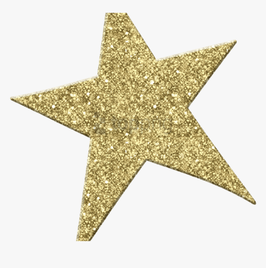 Star,glitter,holiday Ornament,astronomical Object - Transparent Background Gold Glitter Star, HD Png Download, Free Download