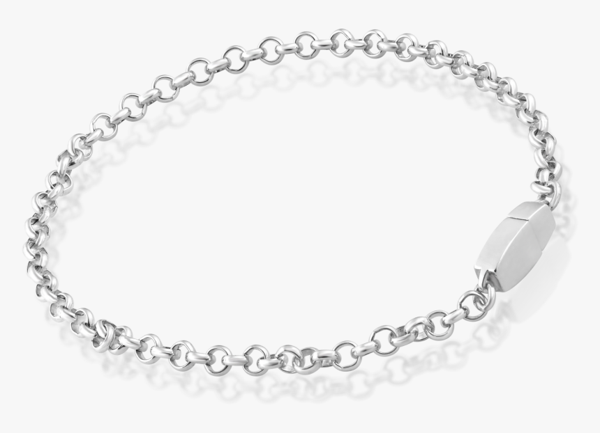 Sterling Silver Chain Anklet - Transparent Silver Bracelet Png, Png Download, Free Download