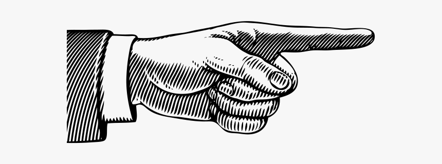 Pointing Finger Left And Right Hand, HD Png Download - kindpng