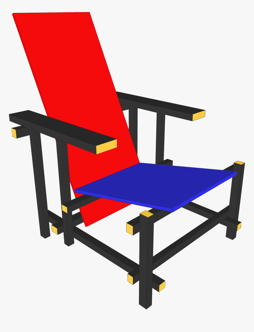 3d Beach Chair - Chair Red Blue Yellow, HD Png Download, Free Download