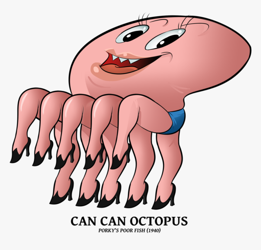 Can Can Octopus By Boscoloandrea - Cartoon, HD Png Download, Free Download