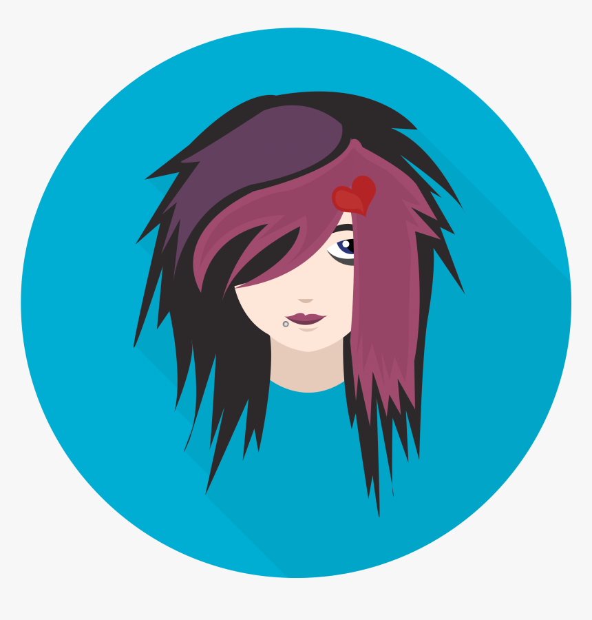 Transparent Emo Hair Png - Cartoon, Png Download, Free Download