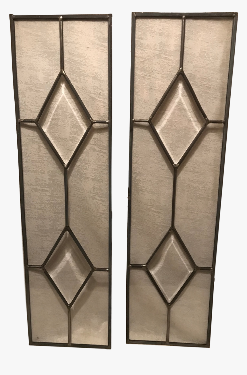 Vintage Beveled Geometric Leaded Clear Glass Window - Wood, HD Png Download, Free Download